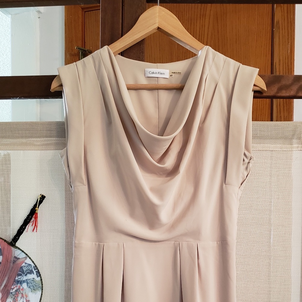 Calvin Klein Beige Work Dress Size 4P